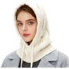 AYPOW Donna Inverno Termico Cappelli in Maglia e Sciarpe, 2 in 1 Caldo Antivento Regolabile Passamontagna con Scaldacollo, Moda Casual Cappuccio Elasticità Berretto per Sport all'Aria Aperta Shopping