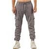 TONY BACKER Pantaloni Cargo Uomo in Maglia di Cotone Multitasche Laterali Casual e Chiusura Coulisse e i Lacci nella Vita 7905