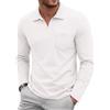 iClosam Polo Uomo Manica Lunga in Cotone con Mezza Zip Maglia | Polo Uomo Manica Lunga con Cerniera maglia polo Casual Elegante con Colletto e Taschino per Tempo Libero e Ufficio