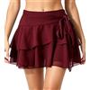 Neteson Gonna Corta Donna Estiva Minigonna Plissettata Gonna Tulle Chiffon | Vita Alta Gonne a Pieghe Leggera Casual Mini Gonna Danza con Pantaloncino
