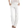 Friptspyg Pantaloni da donna con tashen per il tempo libero, elasticizzati, leggeri, palazzo