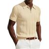PJ PAUL JONES Polo da uomo a maniche corte con cerniera a 1/4, polo estiva