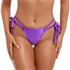 RELLECIGA Moda Mare Donna Slip Bikini Tanga Regolabile Lacci Thong Bottom