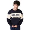 GUESS Felpa A Girocollo Gj Horizont Stripe M4BQ39K9V31 M Blu Scuro Blu