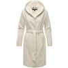 MARIKOO Kailii 16 XS-3XL - Cappotto avvolgente lungo da donna, effetto lana, con cintura in vita e cappuccio