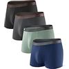 DAVID ARCHY Boxer da Uomo Pantaloncini retrò con Tasca 3D rigonfia, Mutande da Uomo in bambù Biancheria Intima di Base Ultra Morbida Traspirante, Pacco da 3/4