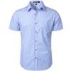 PARKLEES Camicia da uomo casual a quadri a quadri vestibilità regolare | A quadretti, con tasca, vestibilità regolare, abbottonatura, manica corta, cotone