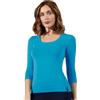 BeGood Maglia Donna Manica tre quarti Soft Touch Modellante in Dermofibra Cosmetics. Tessuto Innovativo Traspirante e Comfortevole. Tonifica e idrata la Pelle