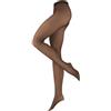 NUR DIE Collant da donna, caldo e trasparente, 80 denari, design a pois, caldo, interno in pile, termico, collant in nylon