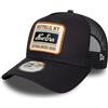New Era Established - Cappello da camionista con patch, da donna/uomo/snapback, curvo, cappello da baseball con visiera per primavera/estate, Nero, taglia unica