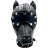 Zkydhbd Copricapo per cani di Halloween con copertura per gli occhi per uomo donna mascherata regolabile coulisse fibbia cintura viso per adulti costume