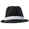 Fancy Me Lobbia da donna o uomo, stile film "Piccoli gangsters", con tessuto gessato, colore nero/bianco
