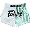 Fairtex - Pantaloncini da Boxe, Taglio Slim Muay Thai | Tessuto satinato di alta qualità con grafica tematica personalizzata. La vita elastica con coulisse offre una vestibilità