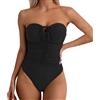 Chanpning Costumi da Bagno Donna Interi Senza Spalline con Controllo della Pancia Push Up Imbottito Costume Intero Contenitivo Piscina Elegante Curvy Brasiliana Costume Mare Un Pezzo Spiaggia Estate Beachwear