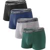 DAVID ARCHY Boxer da Uomo Pantaloncini retrò con Tasca 3D rigonfia, Mutande da Uomo in bambù Biancheria Intima di Base Ultra Morbida Traspirante, Pacco da 3/4