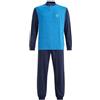 dolcecasabiancheria Napoli Pigiama Compatibile Pigiama Tuta Uomo Lungo Ufficiale 100% Cotone Maglia Serafino Pantalone con Polsini Prodotto Originale Calcio Napoli