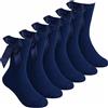 ITRAT® 3 paia di calzini alla caviglia con fiocco per bambini ragazze uniforme scolastica festa abbigliamento casual cotone ricco di calzini per il rientro a scuola a metà polpaccio