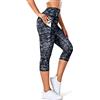 STARBILD Leggins Sportivi Donna 3/4 Push Up Sexy, Pantaloni Corti Anti-Cellulite Butt Lift, Pantaloncini a Nido d'Ape Vita Alta, Capri per Yoga Fitness Palestra