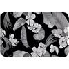 A.Monamour Tappetino per Il Bagno Antiscivolo Assorbente Morbido Foglie Di Banana Tropicale Fiori In Bianco E Nero Monocromatico Tappeto Tappetini Doccia Passatoia da Cucina Zerbino Cameretta 40x60cm
