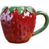 CAPIJIONG Tazza creativa in ceramica a forma di frutta a forma di zucca arancione europea creativa tazza da ufficio per ufficio casa ristorante caffetteria casa tè fragola 430-610 ml