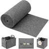 Tbintul Rotolo di Feltro Tessuto di Feltro, 30cm x 300cm x 3mm Feltro Venduto al Metro Feltrino Rotolo di Feltro di Poliestere Borsa Feltrino per Cucire Ricamo Artigianato Decorazione (Grigio-medio)