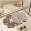 Odot Tappeto Bagno Antiscivolo Diatomite, Fiori Astratti Tappetino in Microfibra Lavabile Assorbente Asciugatura Rapida, Tappetino da Bagno per Doccia Ingresso Cucina (Cammello,80x120cm)