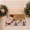 KoolYouth Zerbino natalizio con Babbo Natale, in fibra di cocco, antiscivolo, 43 x 75 | Design Babbo Natale pupazzo di neve · basso profilo 0,9 - 1 cm · Superficie in PVC in fibra di cocco sintetica · Retro