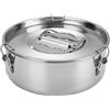 MURYE Stampo professionale per flan con guarnizione e coperchio, riscaldamento uniforme per cottura a vapore, multiuso, da cucina, essenziale, multiuso, in acciaio inox