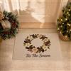 KoolYouth Tis The Season - Zerbino in fibra di cocco sintetica, 43 x 75 cm, per | Design con scritta Tis the Season, profilo basso, 0,9-1 cm, superficie in fibra di cocco, retro antiscivolo