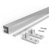 Emuca - Albeam cross-piece kit for kitchen furniture, Screw-on, Matt anodized, Aluminium and Plastic