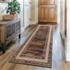 IMIYOKU Moderno Passatoia Tappeto Corridoio Marrone Tappeti 60x240cm Cucina Antiscivolo Lavabile in Lavatrice Tapette Camera da Letto Scendiletto Cameretta Ufficio Pelo Corto Carpet