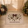 KoolYouth Zerbino invernale con scritta Welcome, 43 x 75 cm, in fibra di cocco | Zerbino con scritta Welcome Winter Design, profilo basso, 0,9-1 cm, superficie effetto fibra di cocco, retro antiscivolo