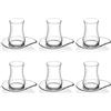 Güraller 12 bicchieri da tè turchi ceramici da 170 ml, set da 12 pezzi, moderni, lavabili in lavastoviglie
