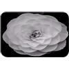 A.Monamour Tappetino per Il Bagno Antiscivolo Assorbente Morbido Sfondo Floreale Fiore Monocromatico Bianco E Nero Lavabile Tappeto Tappetini Doccia Passatoia da Cucina Zerbino 40x60cm