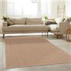 Paco Home Tappeto Esterno ed Interno Effetto Juta Naturale - Robusto, Impermeabile - per Balcone, Cucina, Corridoio, Terrazza - Tinta Unita Toni Naturali, Dimensione:120x160 cm