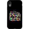 80s 90s Retro Boombox Music Nostalgia Er Custodia per iPhone XR Retro Boombox - Vernice gocciolante per amanti della musica vintage anni '90 e '80