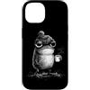 Grumpy Frog Drinking Coffee Gifts Men Wo Custodia per iPhone 14 Grumpy Frog Bere Caffè Rospo Divertente amante del caffè