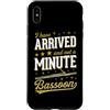 Jazz Band Bassoon Player Merch With Retr Custodia per iPhone XS Max Sono Arrivato E Non Un Minuto Fagotto Gioco di parole