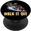 Broken Skeleton Sports Funny Athlete Bon Motoslitta Snowmobiling Snow Machine Halloween Injury Humor PopSockets PopGrip Adesivo