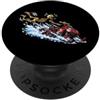 Broken Skeleton Sports Funny Athlete Bon Motoslitta Snowmobiling Snow Machine Halloween Injury Humor PopSockets PopGrip Adesivo