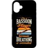 Jazz Band Bassoon Player Merch With Retr Custodia per iPhone 16 Plus Sono un suonatore di fagotto perché la respirazione è sopravvalutata