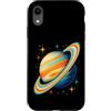 Saturn Ring Planet Celestials Ltd. Custodia per iPhone XR Illustrazione colorata dello spazio del pianeta di Saturno, anelli di Saturno