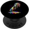 Karaoke Vocalist Music Stage Performer M Microfono gocciolante vernice cantante musica cantante amante del canto PopSockets PopGrip Adesivo