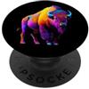 Bison Buffalo Tee Shirt American Bison Native Buffalo Wildlife National Park Wyoming PopSockets PopGrip Adesivo
