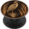 Birdwatcher Wildlife Marsh Designs Grande Airone Blu Intarsia Mosaico Profilo Silhouette PopSockets PopGrip Adesivo