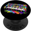 Synthesizer Electronic Music Lover Gifts Sintetizzatore Dripping Paint Music Lover PopSockets PopGrip Adesivo