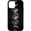 Celestial Witchy Moon Phases Aesthetic G Custodia per iPhone 12/12 Pro Sequenza di fasi lunari verticali grigie Celeste Lunare Art Boho