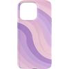 Flowing Swirl Gifts Custodia per iPhone 15 Pro Max Carino ondulato rosa viola pastello vortice
