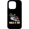 Broken Skeleton Sports Funny Athlete Bon Custodia per iPhone 15 Pro Motoslitta Snowmobiling Snow Machine Halloween Injury Humor