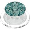 Elegant Y2K Aesthetic Teal Lace Motivo vintage in pizzo verde acqua PopSockets PopGrip per MagSafe